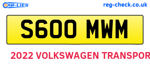 S600MWM are the vehicle registration plates.