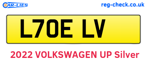 L70ELV are the vehicle registration plates.