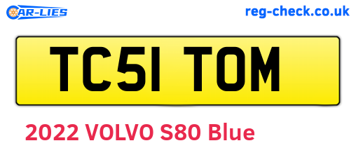TC51TOM are the vehicle registration plates.
