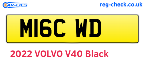 M16CWD are the vehicle registration plates.