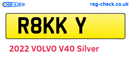 R8KKY are the vehicle registration plates.