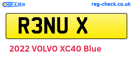 R3NUX are the vehicle registration plates.