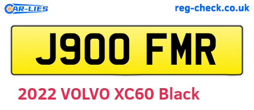 J900FMR are the vehicle registration plates.
