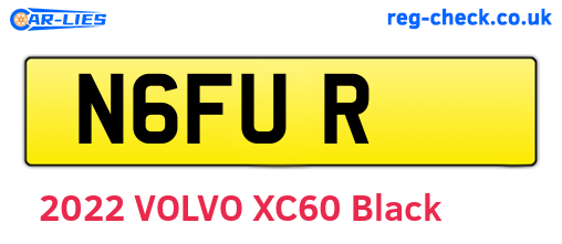N6FUR are the vehicle registration plates.