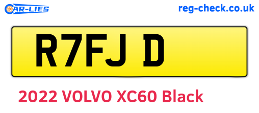 R7FJD are the vehicle registration plates.