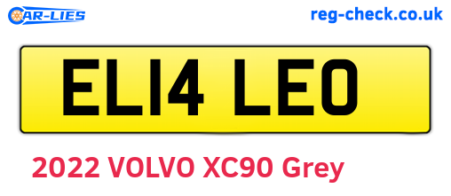 EL14LEO are the vehicle registration plates.