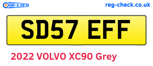 SD57EFF are the vehicle registration plates.