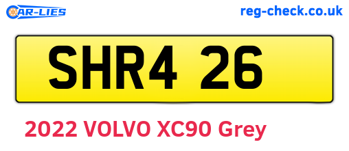 SHR426 are the vehicle registration plates.