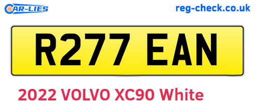 R277EAN are the vehicle registration plates.