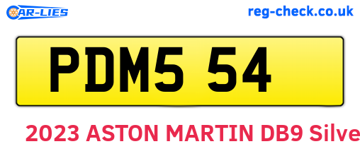 PDM554 are the vehicle registration plates.