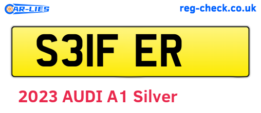 S31FER are the vehicle registration plates.