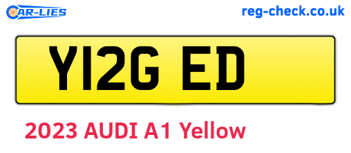 Y12GED are the vehicle registration plates.