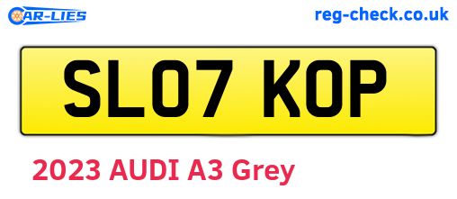 SL07KOP are the vehicle registration plates.