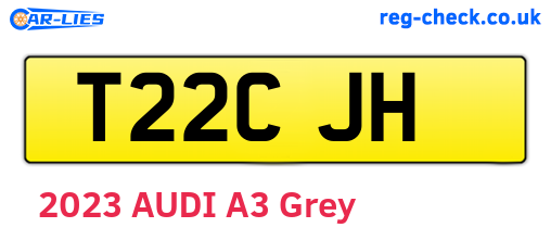 T22CJH are the vehicle registration plates.