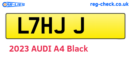 L7HJJ are the vehicle registration plates.