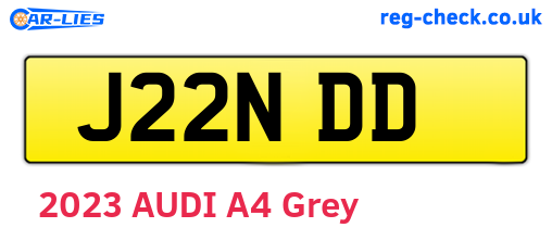 J22NDD are the vehicle registration plates.