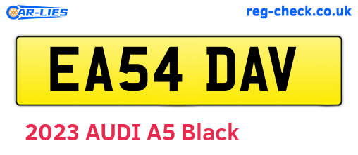 EA54DAV are the vehicle registration plates.