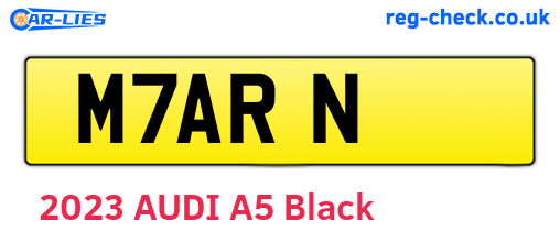 M7ARN are the vehicle registration plates.