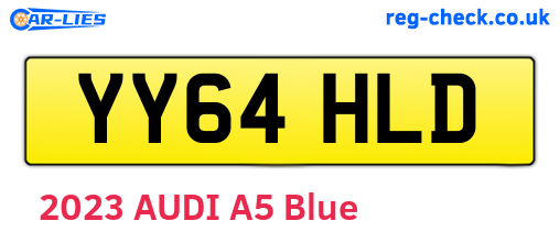 YY64HLD are the vehicle registration plates.