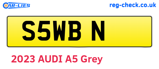 S5WBN are the vehicle registration plates.