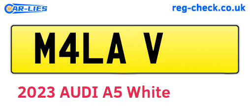 M4LAV are the vehicle registration plates.