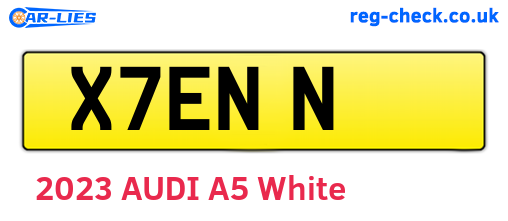 X7ENN are the vehicle registration plates.