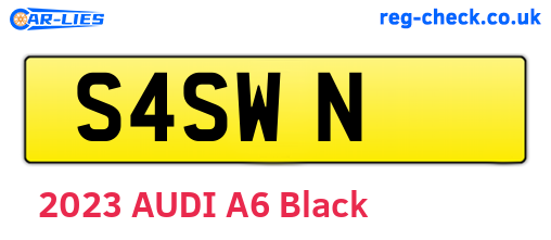 S4SWN are the vehicle registration plates.