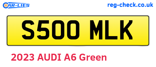 S500MLK are the vehicle registration plates.