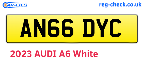 AN66DYC are the vehicle registration plates.