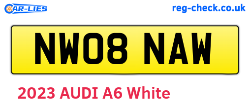 NW08NAW are the vehicle registration plates.