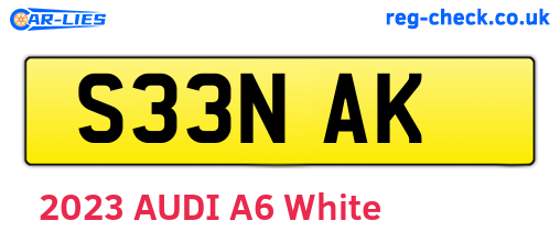 S33NAK are the vehicle registration plates.