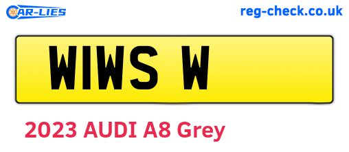 W1WSW are the vehicle registration plates.