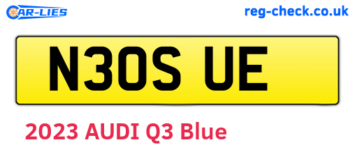 N30SUE are the vehicle registration plates.