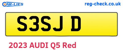 S3SJD are the vehicle registration plates.