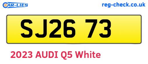 SJ2673 are the vehicle registration plates.