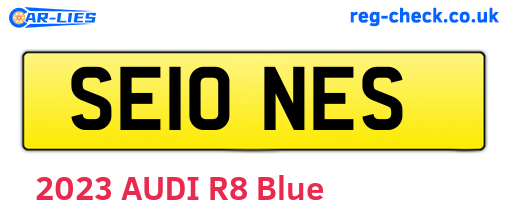 SE10NES are the vehicle registration plates.