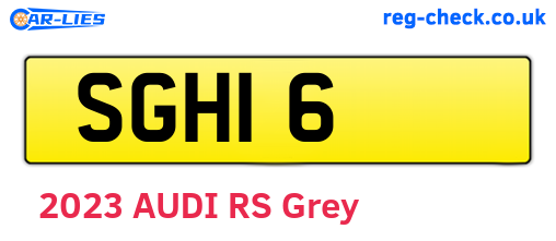 SGH16 are the vehicle registration plates.