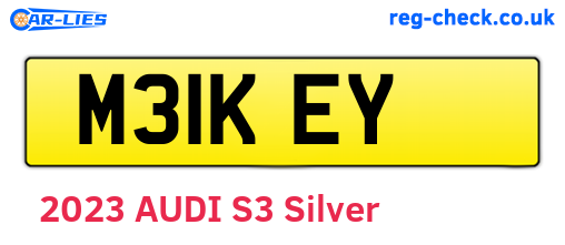 M31KEY are the vehicle registration plates.