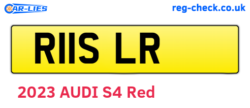 R11SLR are the vehicle registration plates.