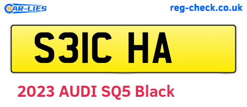 S31CHA are the vehicle registration plates.