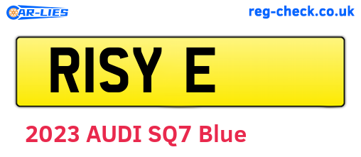R1SYE are the vehicle registration plates.