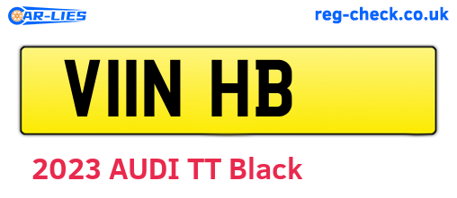 V11NHB are the vehicle registration plates.