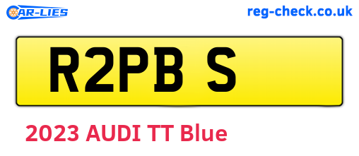 R2PBS are the vehicle registration plates.