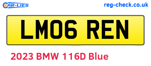LM06REN are the vehicle registration plates.