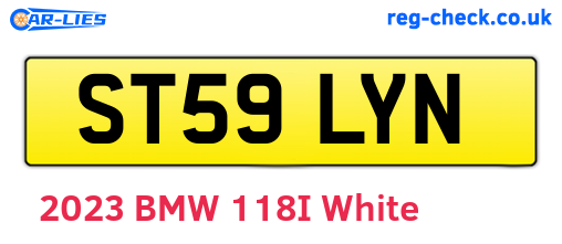 ST59LYN are the vehicle registration plates.