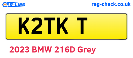 K2TKT are the vehicle registration plates.