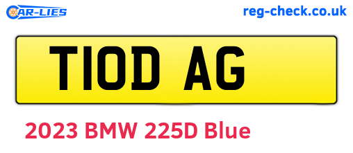 T10DAG are the vehicle registration plates.