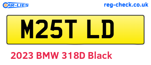 M25TLD are the vehicle registration plates.