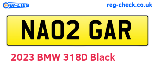 NA02GAR are the vehicle registration plates.
