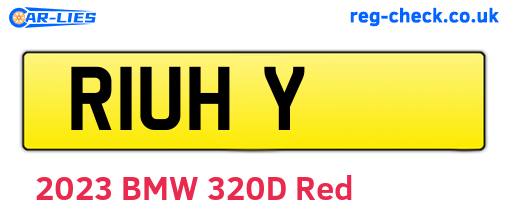 R1UHY are the vehicle registration plates.